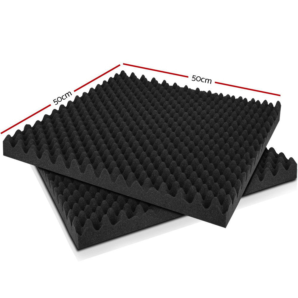 Alpha Acoustic Foam 60pcs 50x50x5cm Sound Absorption Proofing Panels Eggshell - SILBERSHELL