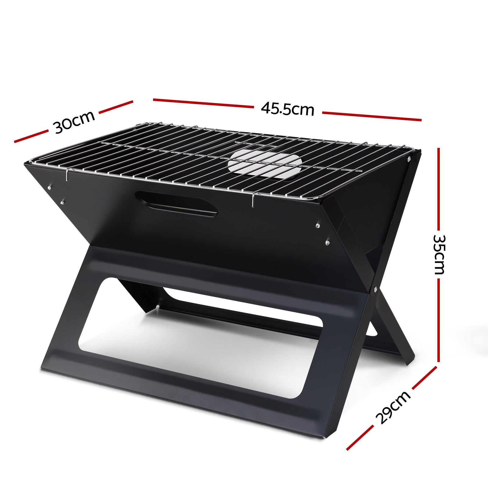 Grillz BBQ Grill Charcoal Smoker Foldable - SILBERSHELL