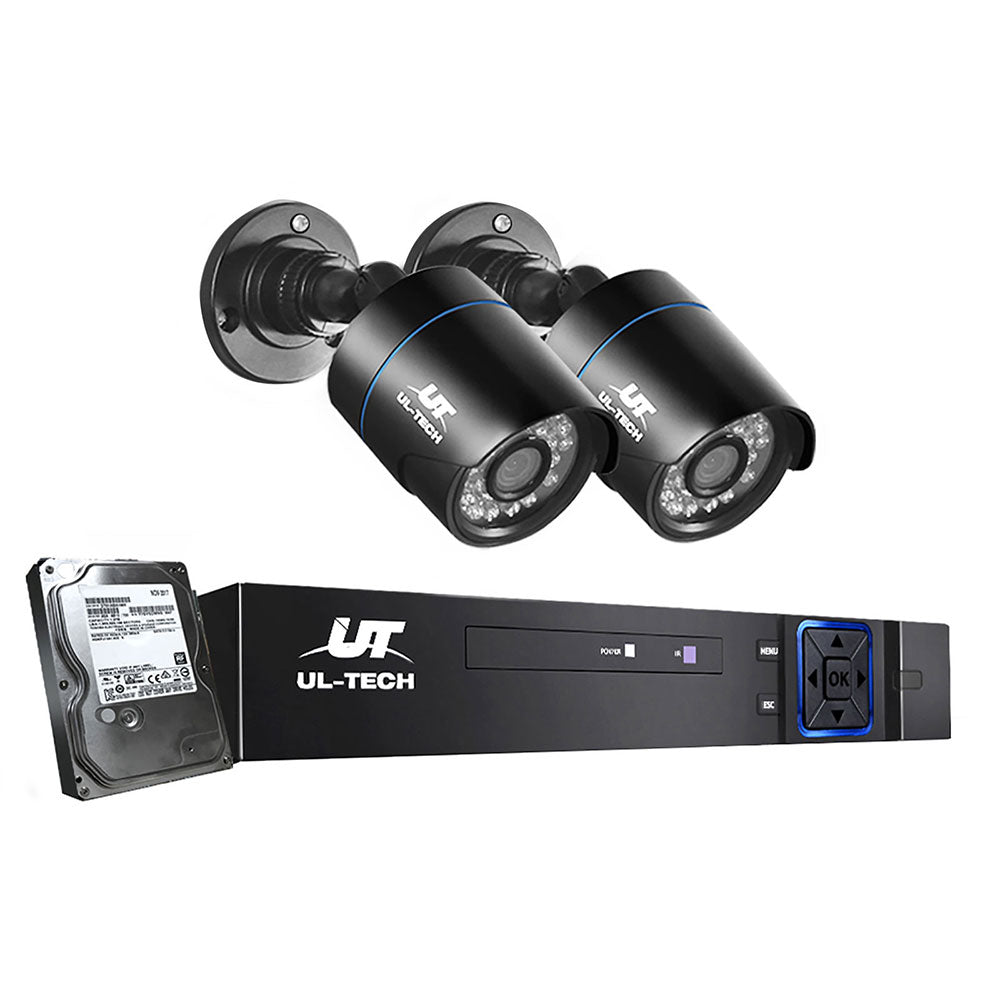 UL-tech CCTV Security System 4CH DVR 2 Cameras 1TB Hard Drive - SILBERSHELL