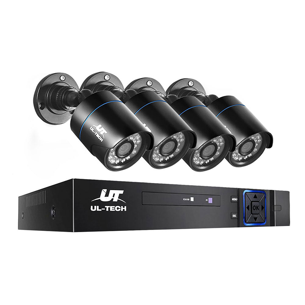 UL-tech CCTV Security System 4CH DVR 4 Cameras 1080p - SILBERSHELL