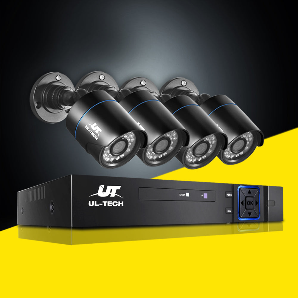 UL-tech CCTV Security System 4CH DVR 4 Cameras 1080p - SILBERSHELL