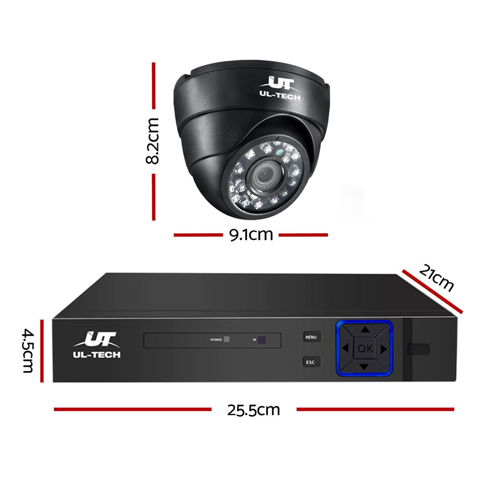 UL-tech CCTV Security System 4CH DVR 4 Cameras 1080p - SILBERSHELL