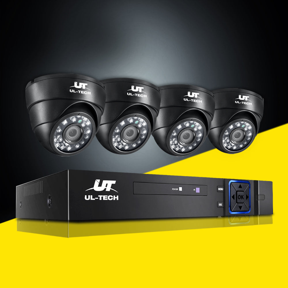 UL-tech CCTV Security System 4CH DVR 4 Cameras 1080p - SILBERSHELL