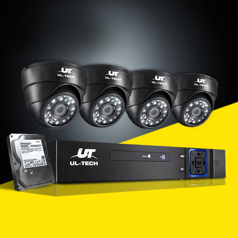 UL-tech CCTV Security System 4CH DVR 4 Cameras 2TB Hard Drive - SILBERSHELL