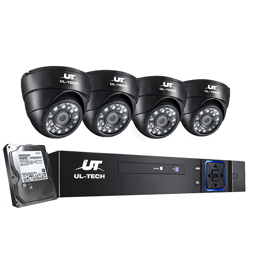 UL-tech CCTV Security System 4CH DVR 4 Cameras 1TB Hard Drive - SILBERSHELL