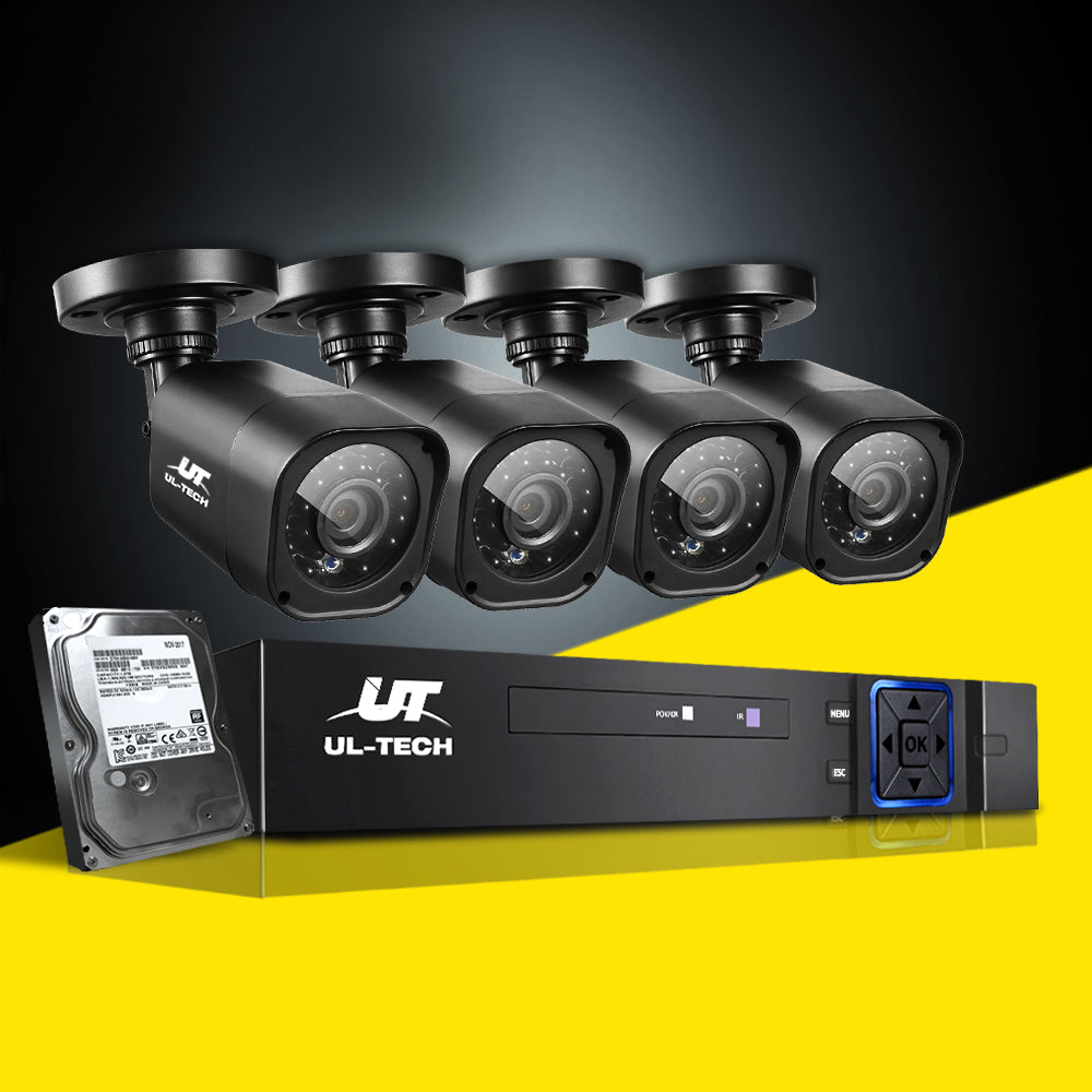 UL-tech CCTV Security System 4CH DVR 4 Cameras 2TB Hard Drive - SILBERSHELL