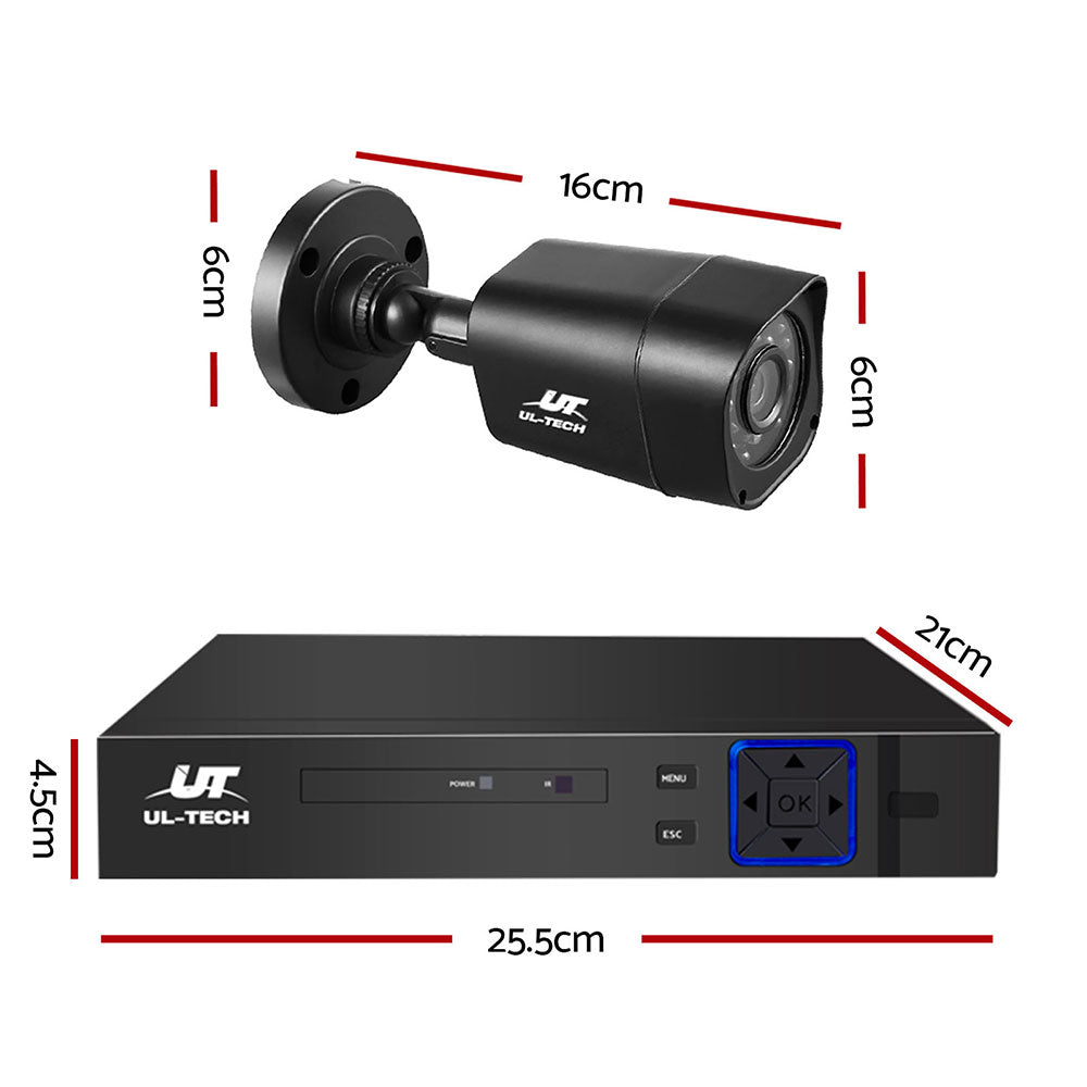 UL-tech CCTV Security System 8CH DVR 4 Cameras 1080p - SILBERSHELL