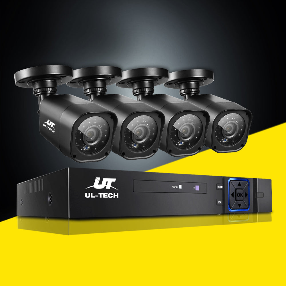 UL-tech CCTV Security System 8CH DVR 4 Cameras 1080p - SILBERSHELL