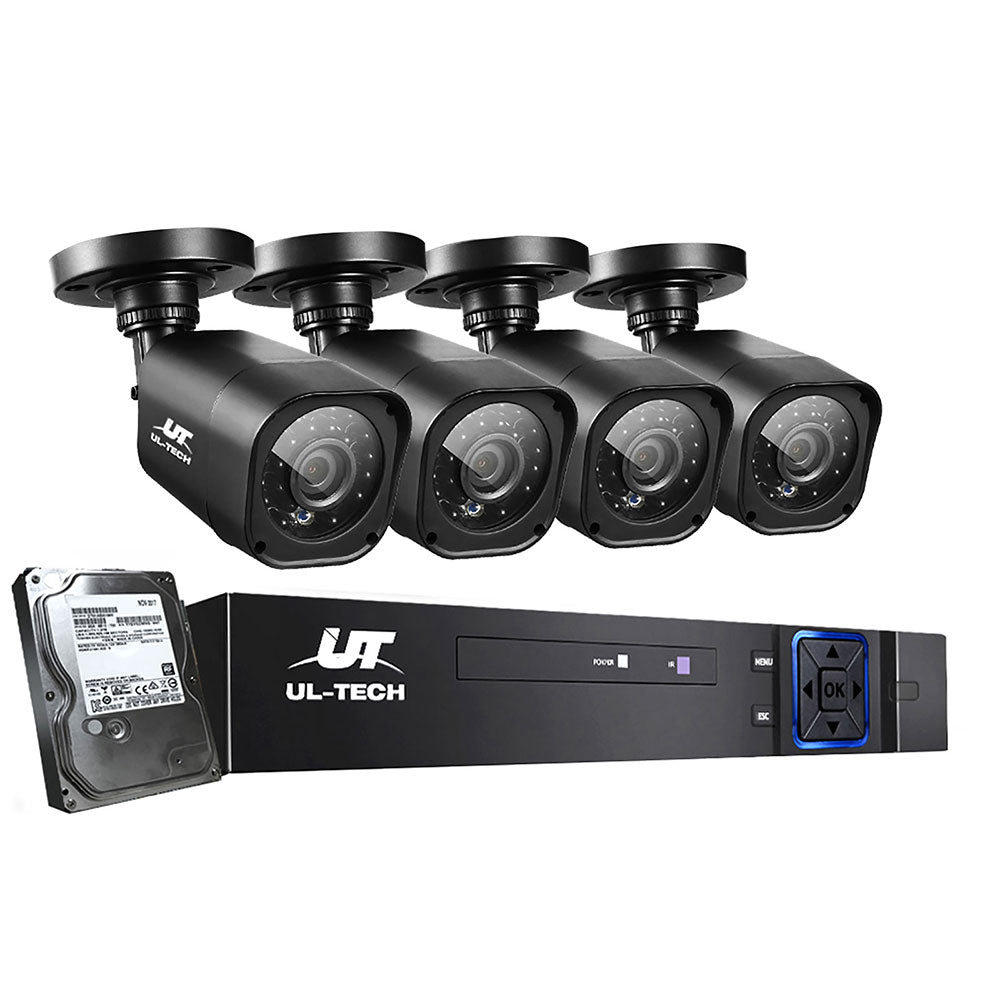 UL-tech CCTV Security System 8CH DVR 4 Cameras 1TB Hard Drive - SILBERSHELL