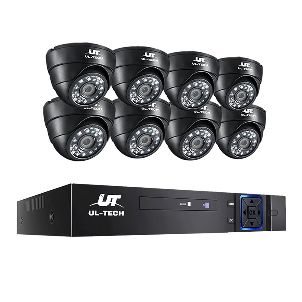 UL-tech CCTV Security System 8CH DVR 8 Cameras 1080p - SILBERSHELL