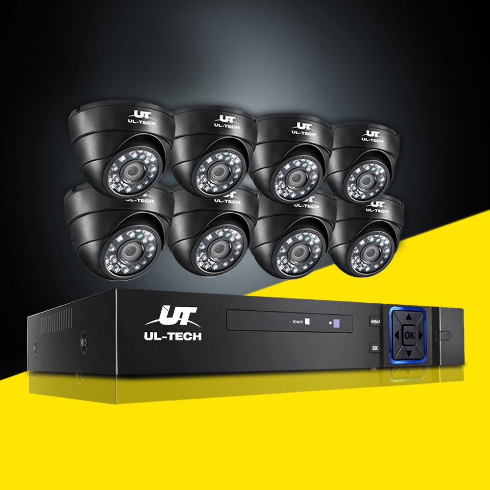 UL-tech CCTV Security System 8CH DVR 8 Cameras 1080p - SILBERSHELL