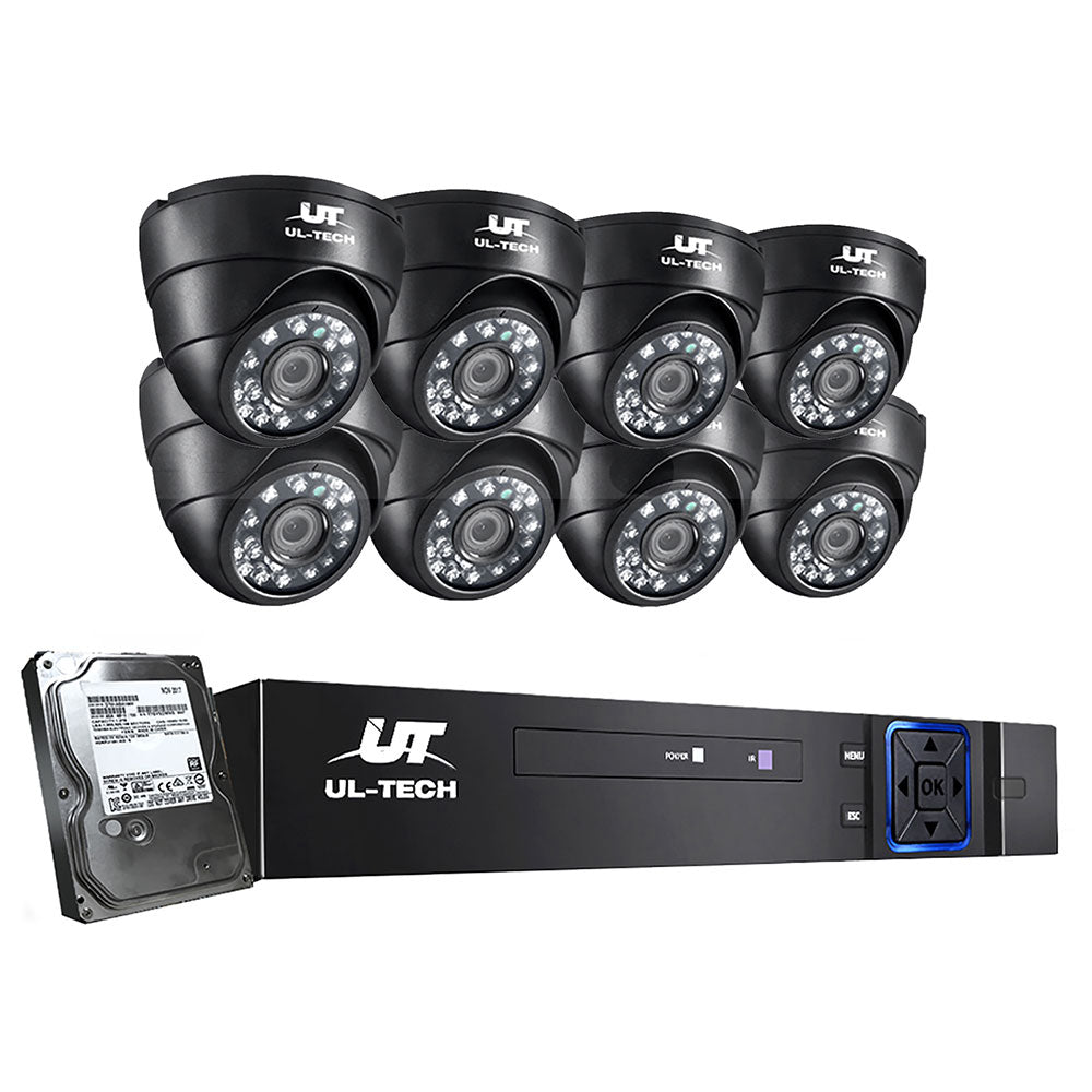 UL-tech CCTV Security System 8CH DVR 8 Cameras 1TB Hard Drive - SILBERSHELL