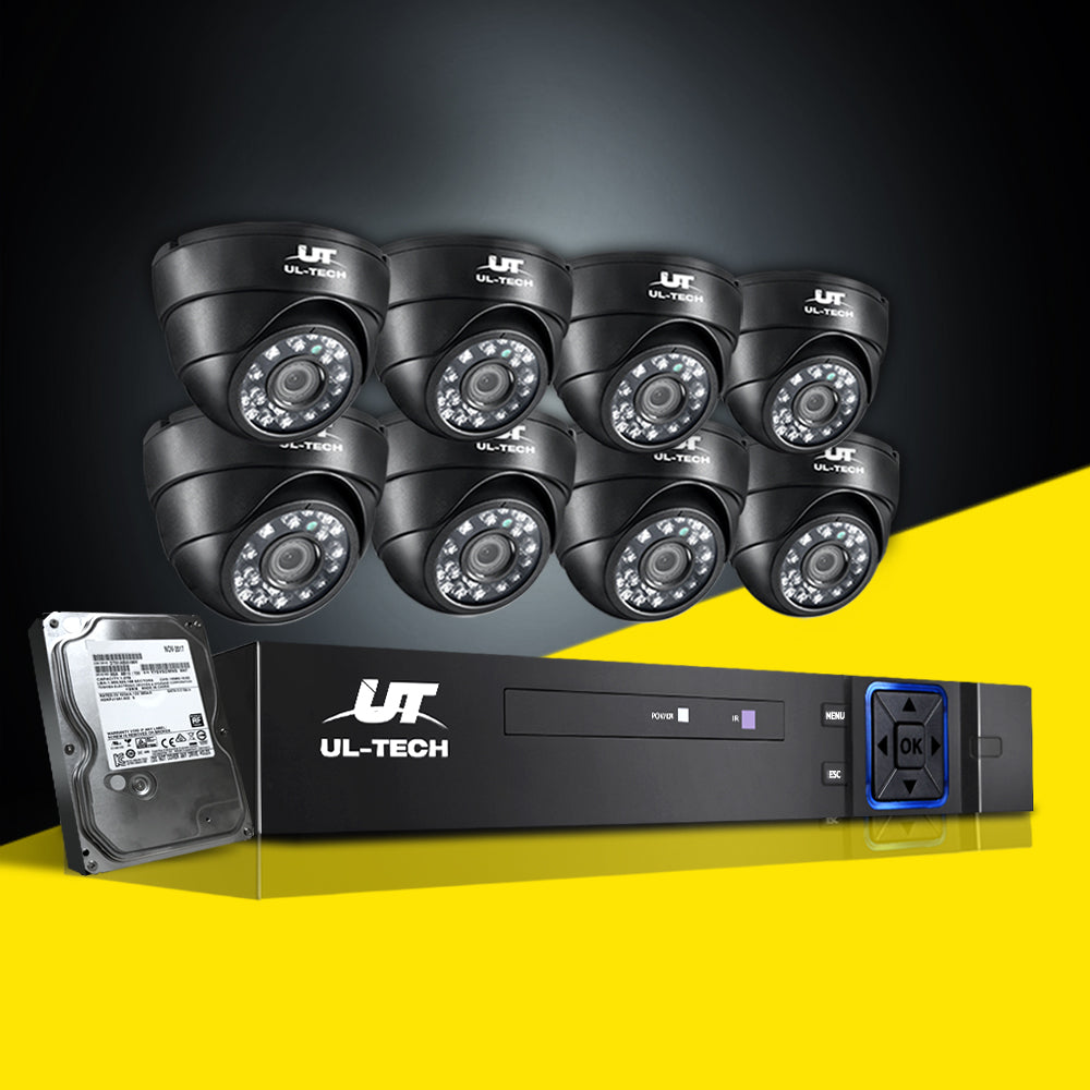 UL-tech CCTV Security System 8CH DVR 8 Cameras 1TB Hard Drive - SILBERSHELL