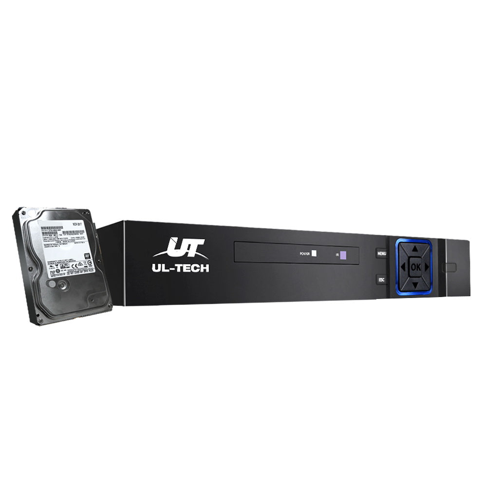 UL-tech 4CH DVR 1080P 5in1 CCTV Video Recorder 4TB Hard Drive - SILBERSHELL