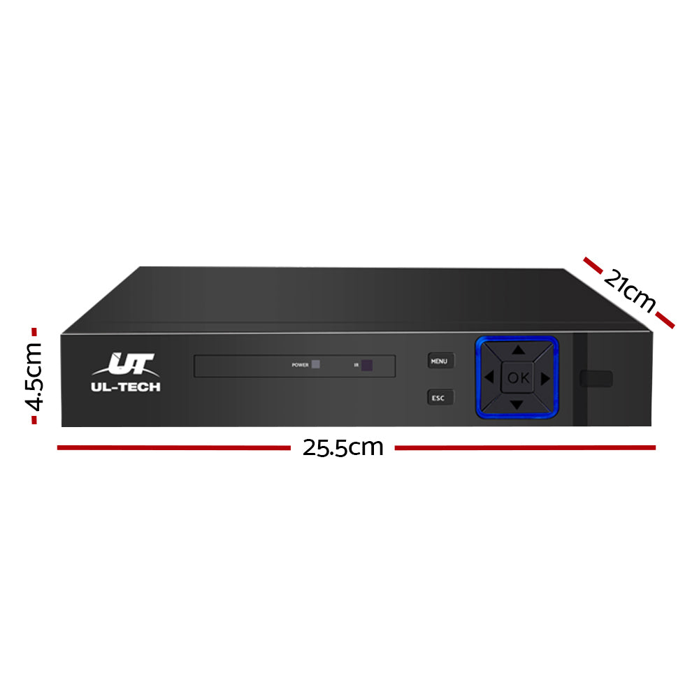 UL-tech 4CH DVR 1080P 5in1 CCTV Video Recorder 4TB Hard Drive - SILBERSHELL