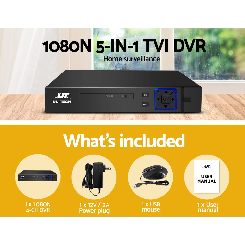 UL-tech 8CH DVR 1080P 5in1 CCTV Video Recorder - SILBERSHELL