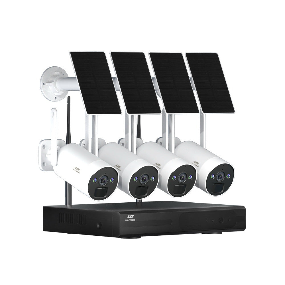 UL-tech Wireless Solar CCTV Security Cameras 4MP 8CH NVR - SILBERSHELL