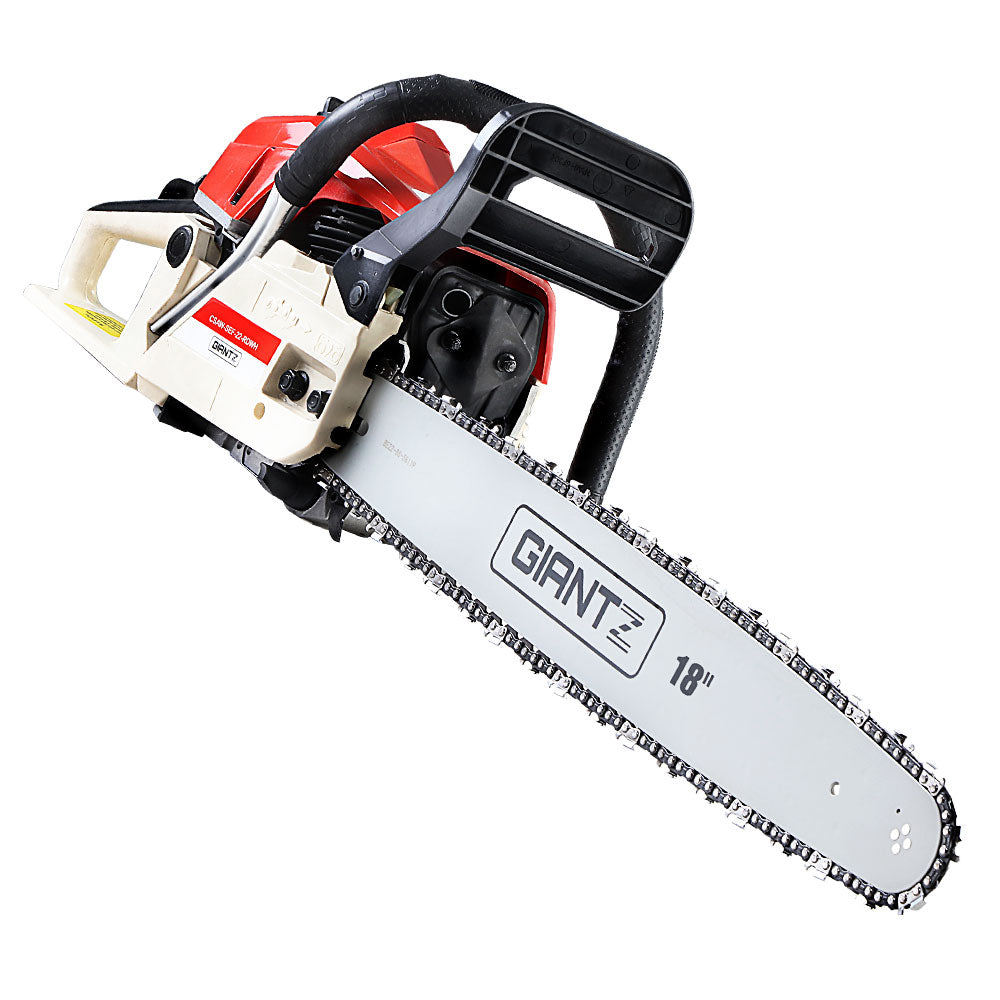 Giantz Chainsaw Petrol 75CC 18" Bar Commercial E-Start Pruning Chain Saw,Giantz Chainsaw Petrol 52CC 20" Bar Commercial E-Start Pruning Chain Saw 5.2HP - SILBERSHELL