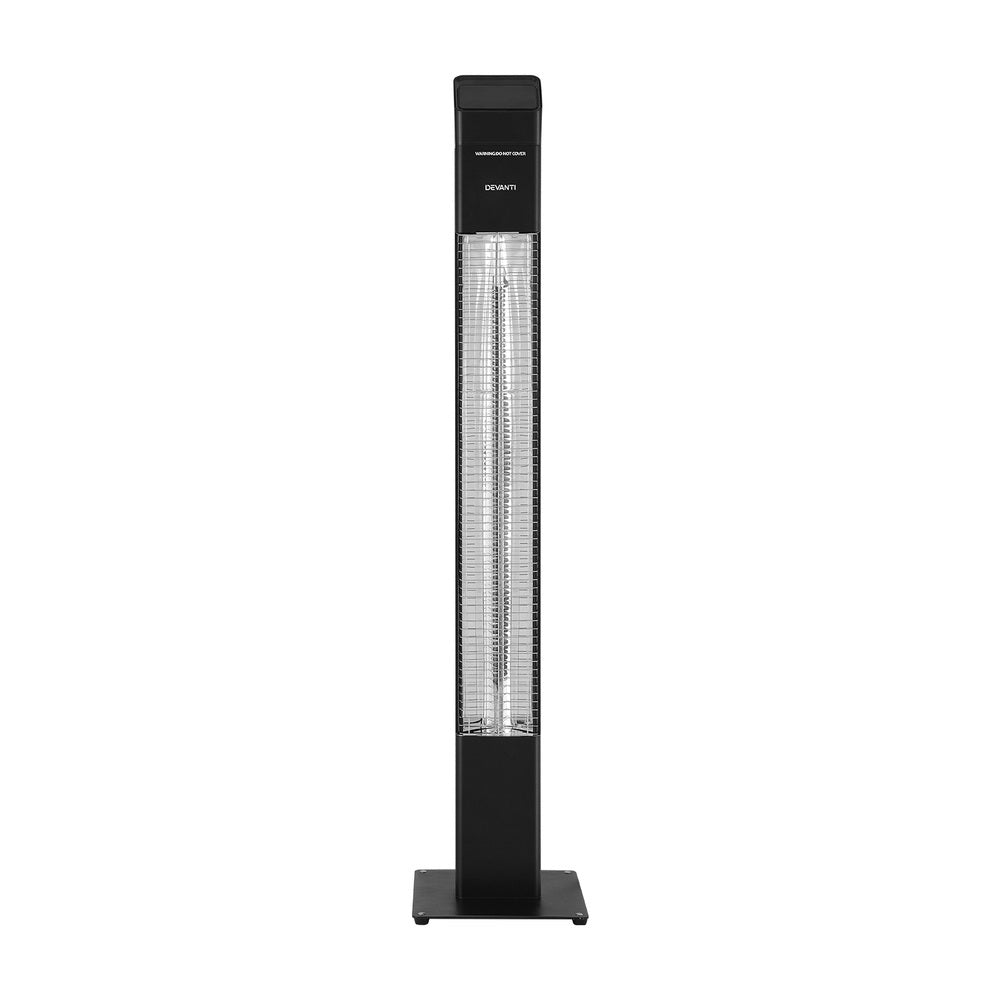 Devanti Radiant Tower Heater Electric Portable Remote Control 2000W Heating - SILBERSHELL