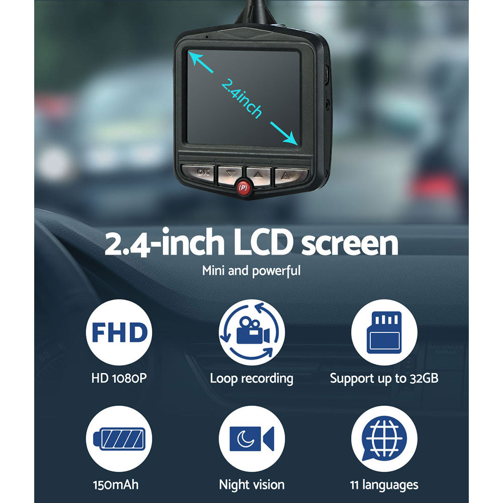 UL-tech Dash Camera 1080P 2.4" Front View,UL-tech Dash Camera 1080P 2.4" Front View Cam Car Video Recorder Night Vision - SILBERSHELL