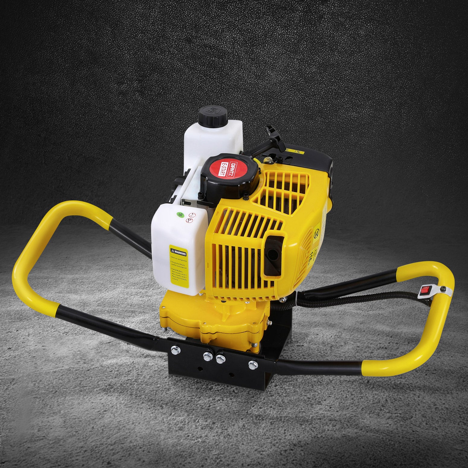 Giantz 74CC Post Hole Digger Motor Only Petrol Engine Yellow - SILBERSHELL