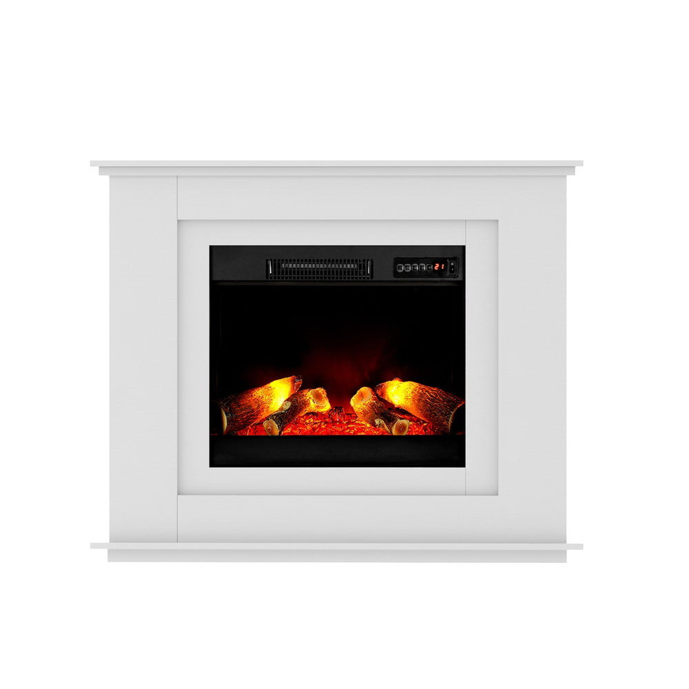 Devanti Electric Fireplace Fire Heater 2000W White - SILBERSHELL