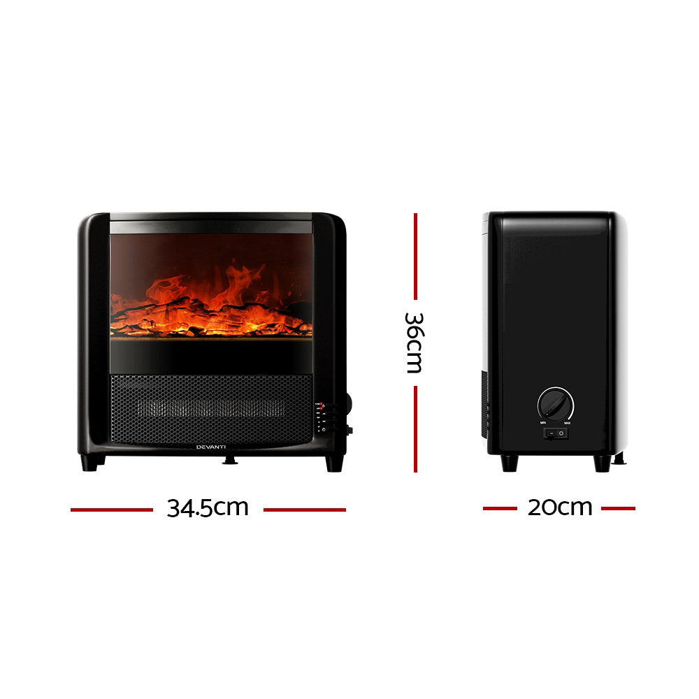 Devanti Electric Fireplace Fire Heaters 2000W - SILBERSHELL
