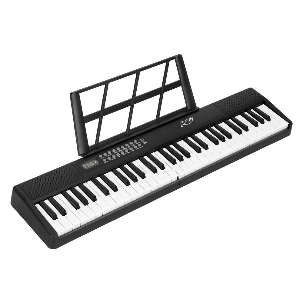 Alpha 61 Keys Foldable Electronic Piano Keyboard Digital Electric w/ Carry Bag - SILBERSHELL