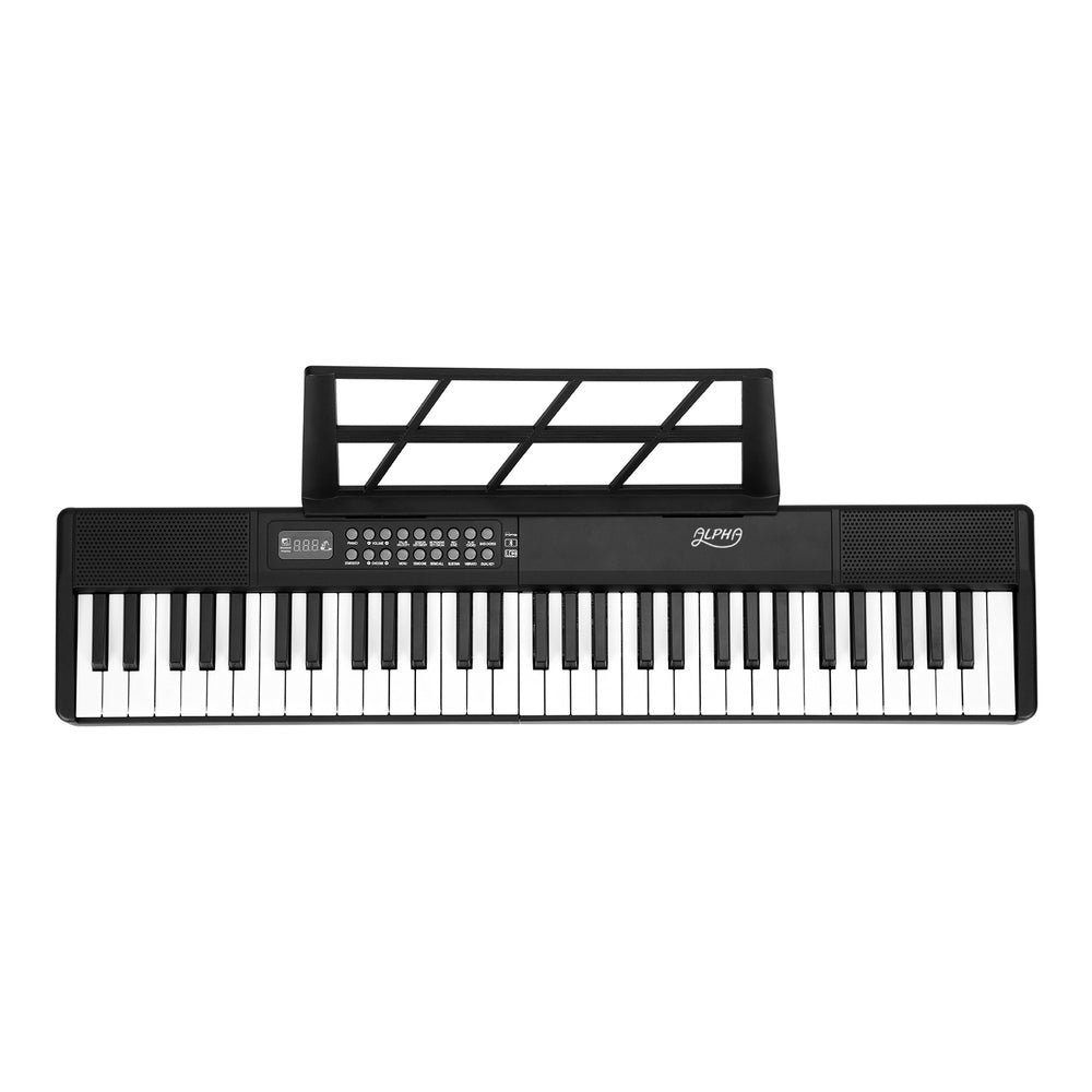 Alpha 61 Keys Foldable Electronic Piano Keyboard Digital Electric w/ Carry Bag - SILBERSHELL