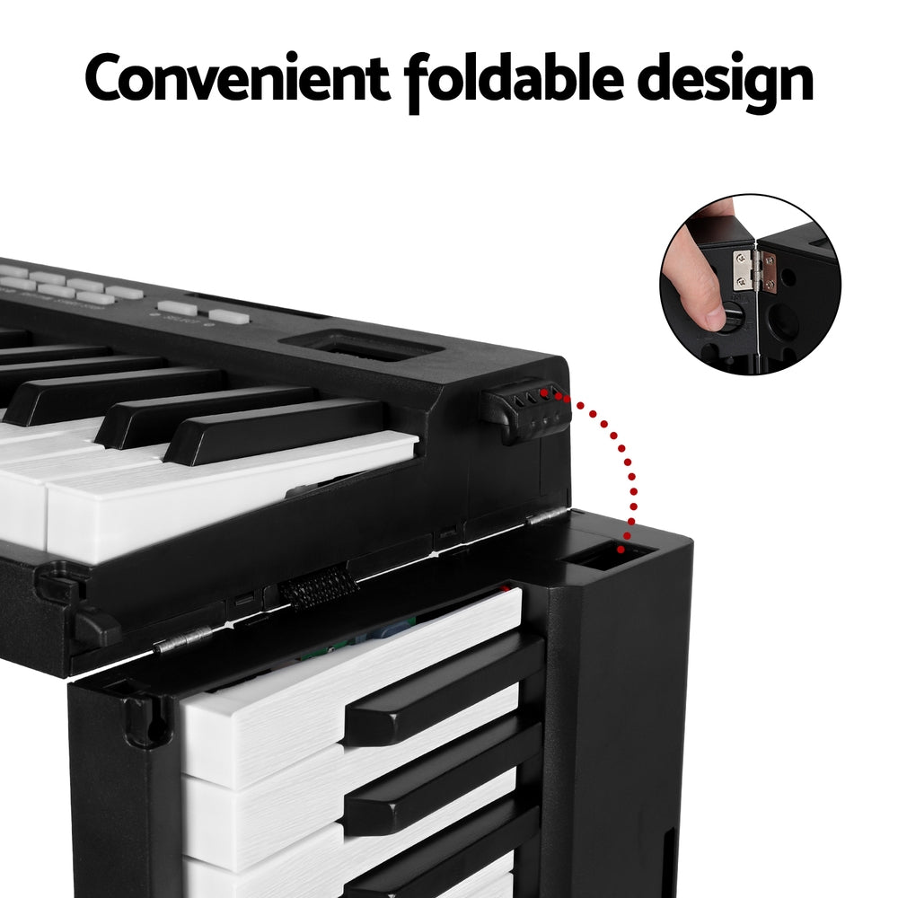 Alpha 88 Keys Foldable Electronic Piano Keyboard Digital Electric w/ Carry Bag - SILBERSHELL