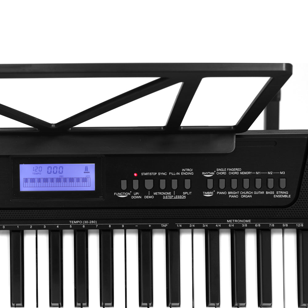 Alpha 61 Keys Electronic Piano Keyboard Digital Electric w/ Stand Touch Sensitive - SILBERSHELL