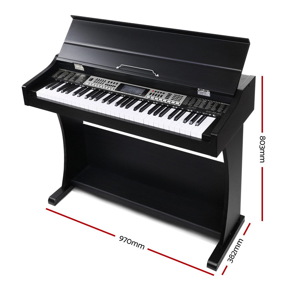 Alpha 61 Keys Electronic Piano Keyboard Digital Electric Classical Music Stand - SILBERSHELL