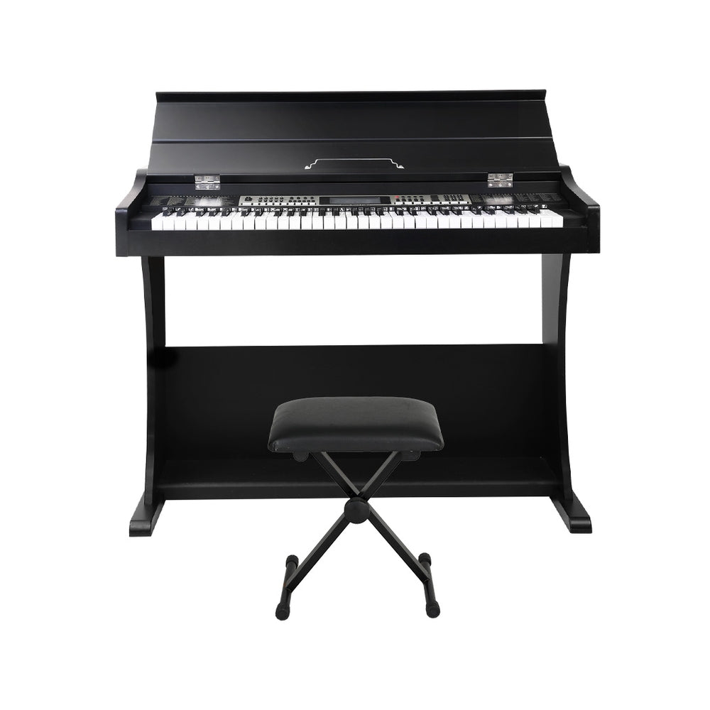 Alpha 61 Keys Electronic Piano Keyboard Digital Electric Classical Stand w/ Stool - SILBERSHELL