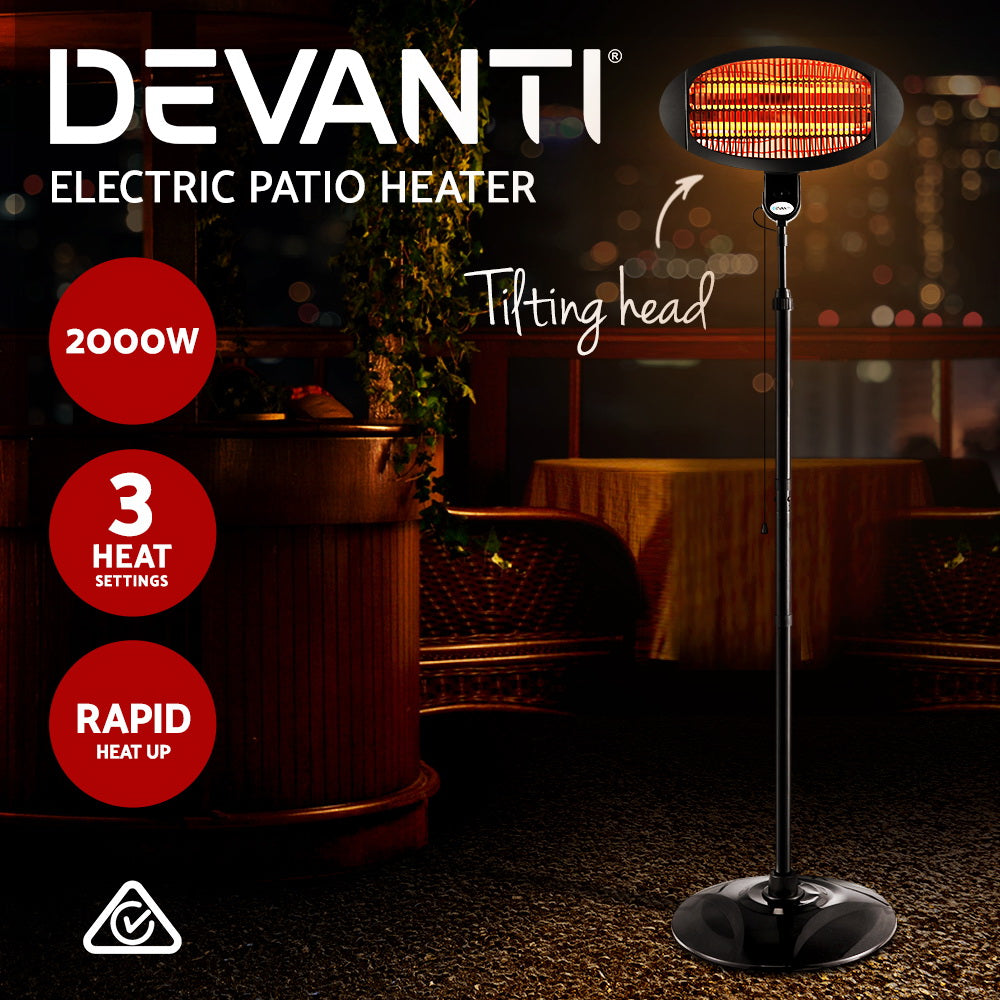 Devanti Electric Patio Heater 2000W - SILBERSHELL