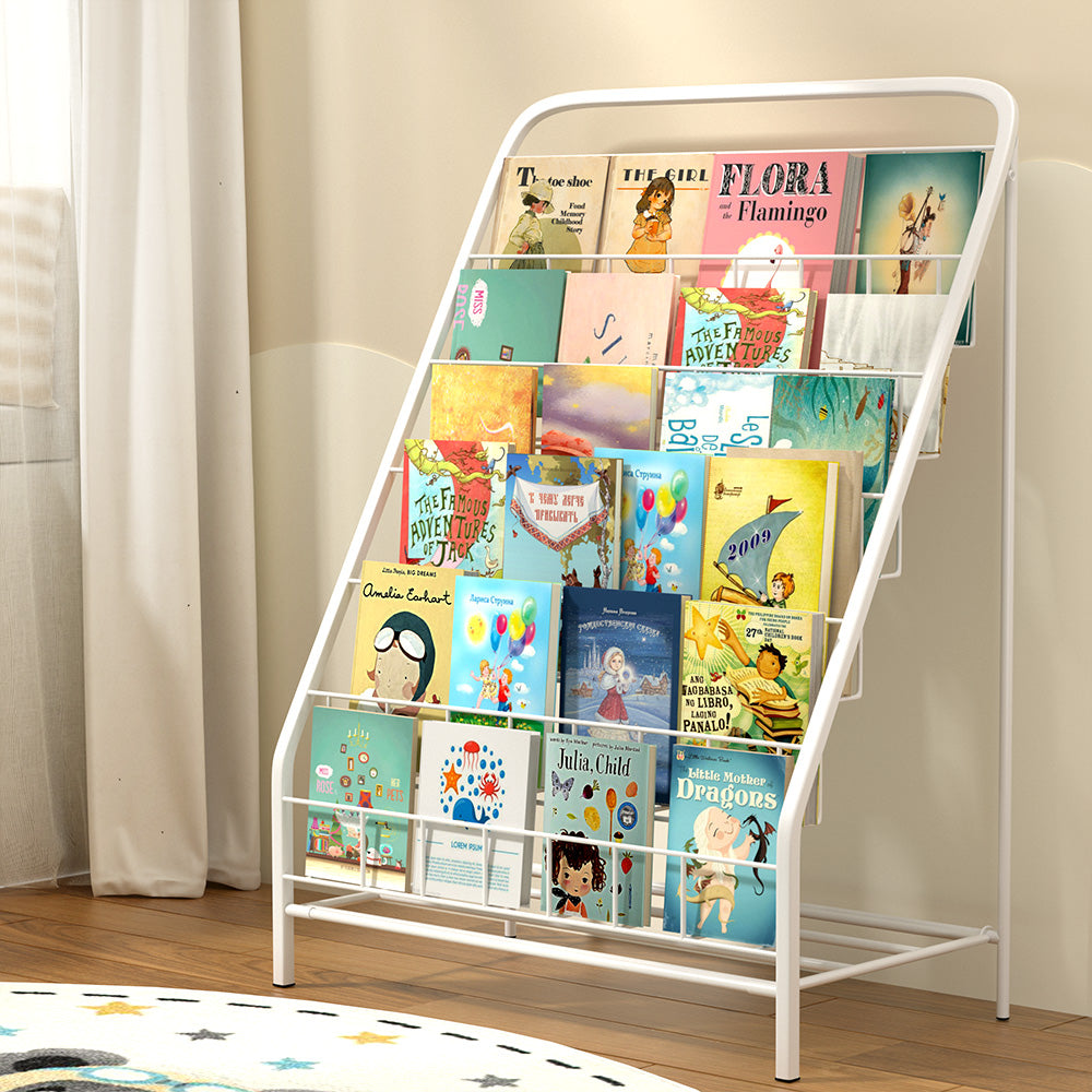 Keezi 6 Tiers Kids Bookshelf Magazine Rack Children Bookcase Organiser Foldable - SILBERSHELL