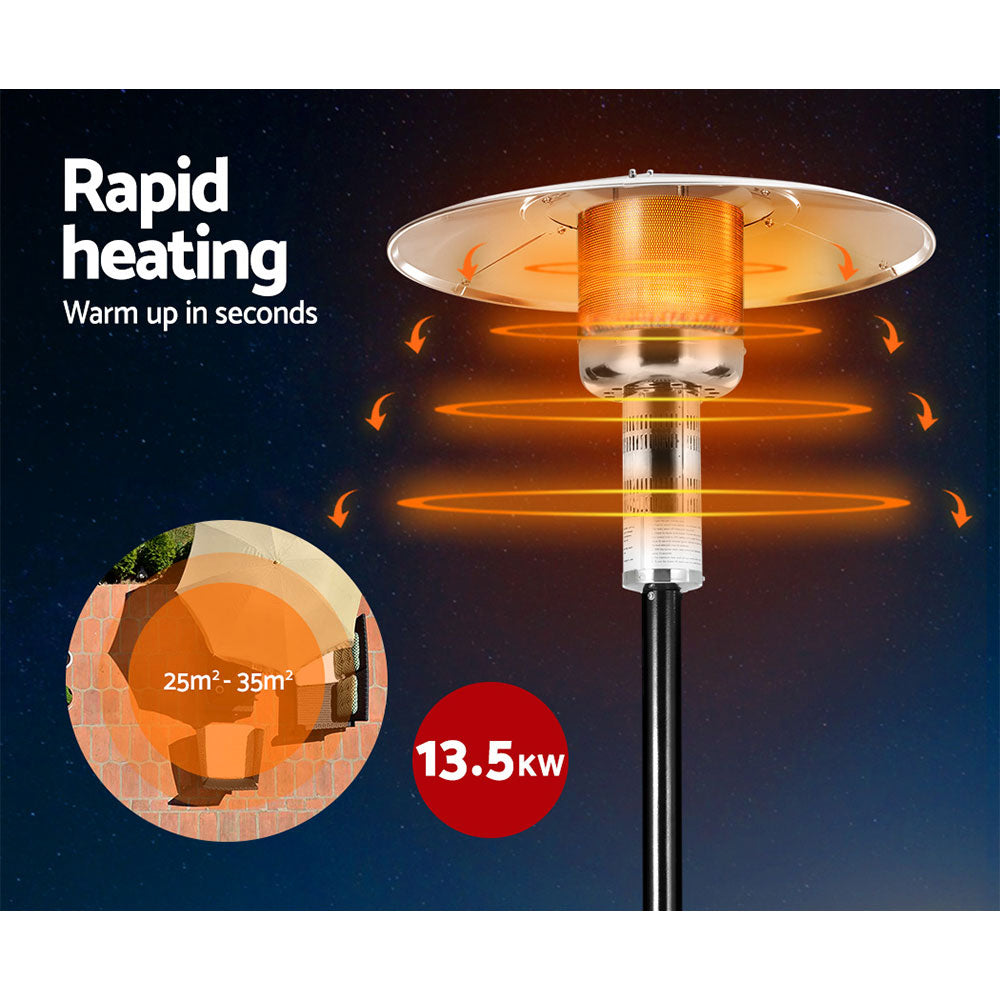 Devanti Outdoor Gas Patio Heater - SILBERSHELL