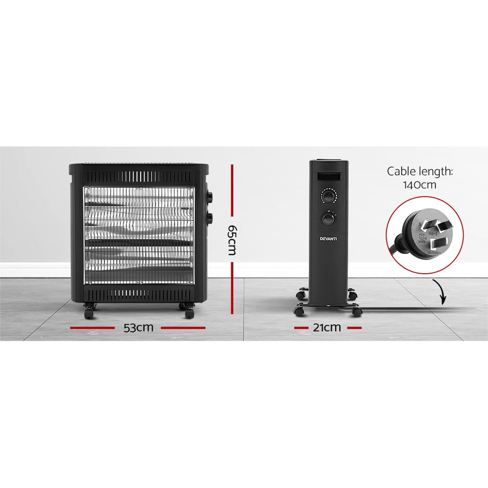 Devanti 2200W Infrared Heater Radiant Heaters - SILBERSHELL