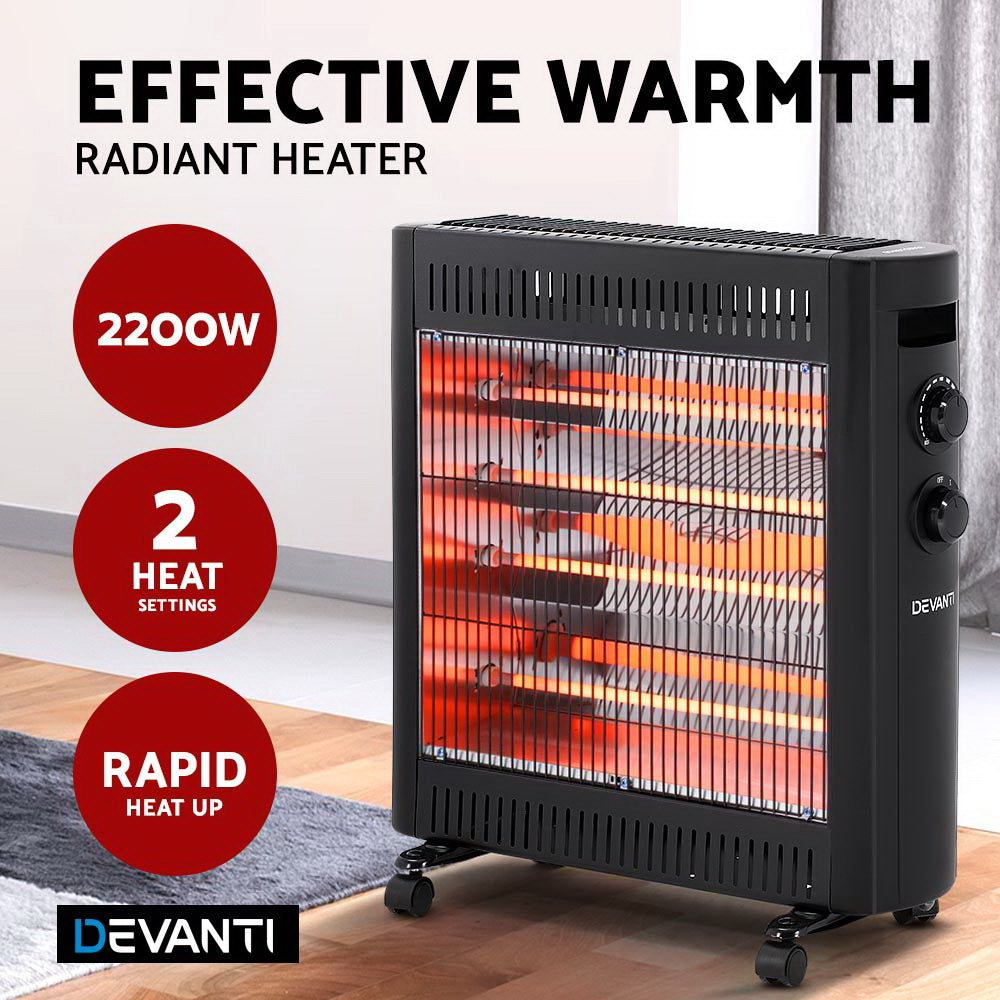 Devanti 2200W Infrared Heater Radiant Heaters - SILBERSHELL