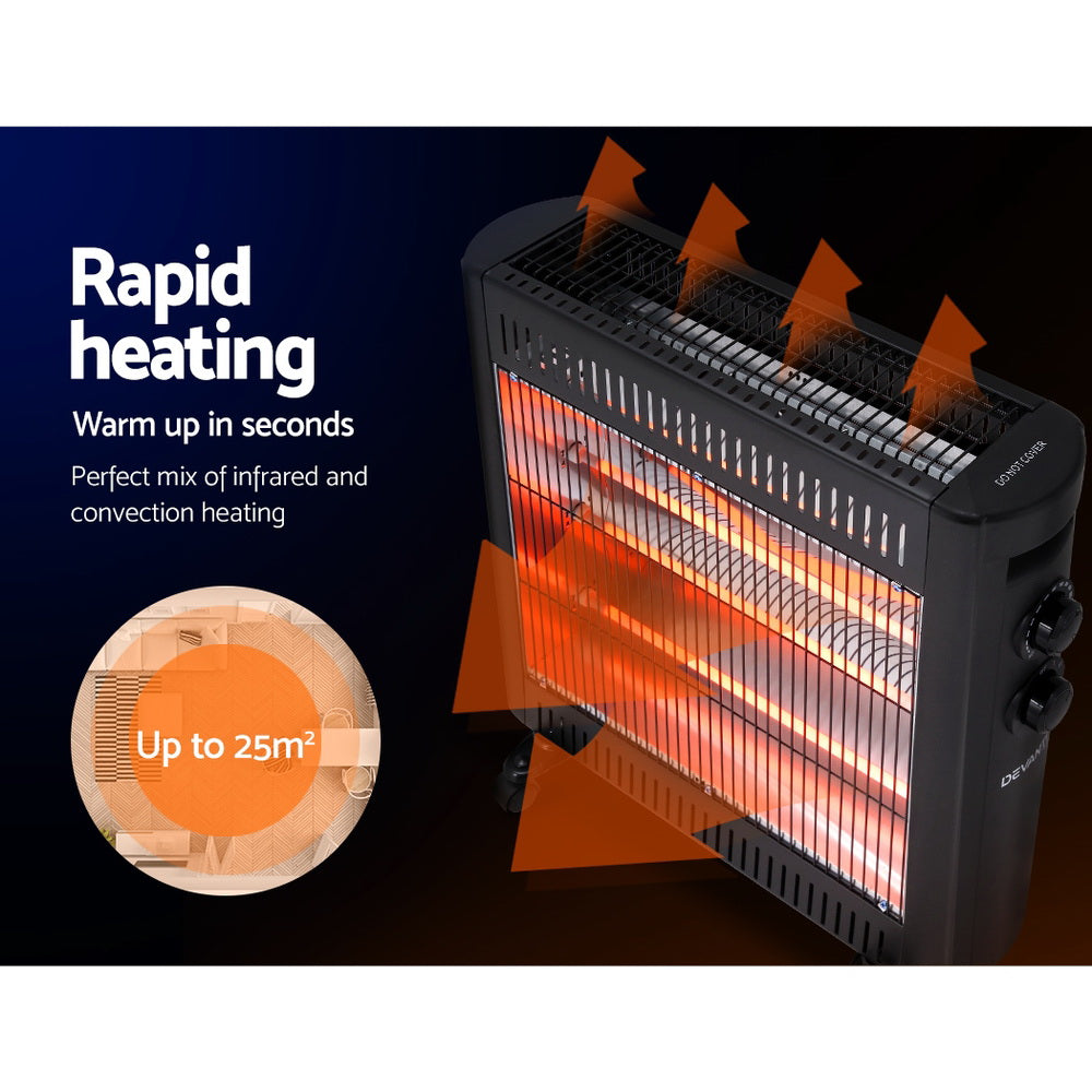 Devanti 2200W Infrared Heater Radiant Heaters - SILBERSHELL