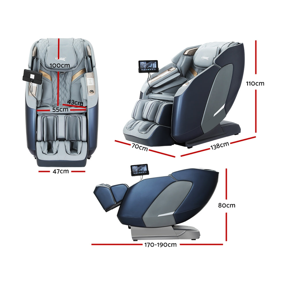 Livemor 4D Massage Chair Electric Recliner Double Core Mechanism Massager Melisa - SILBERSHELL
