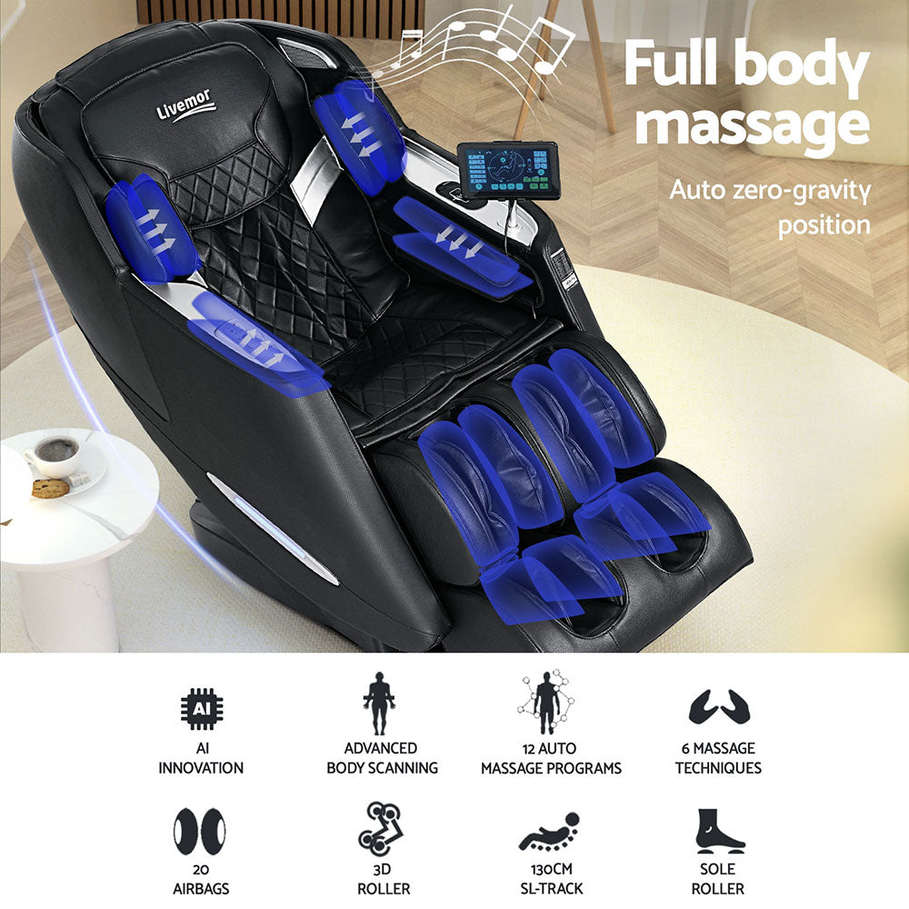 Livemor Massage Chair Electric Recliner Home Massager Oren - SILBERSHELL