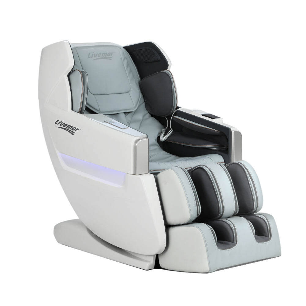 Livemor Massage Chair Electric Recliner Massager White Varitas - SILBERSHELL