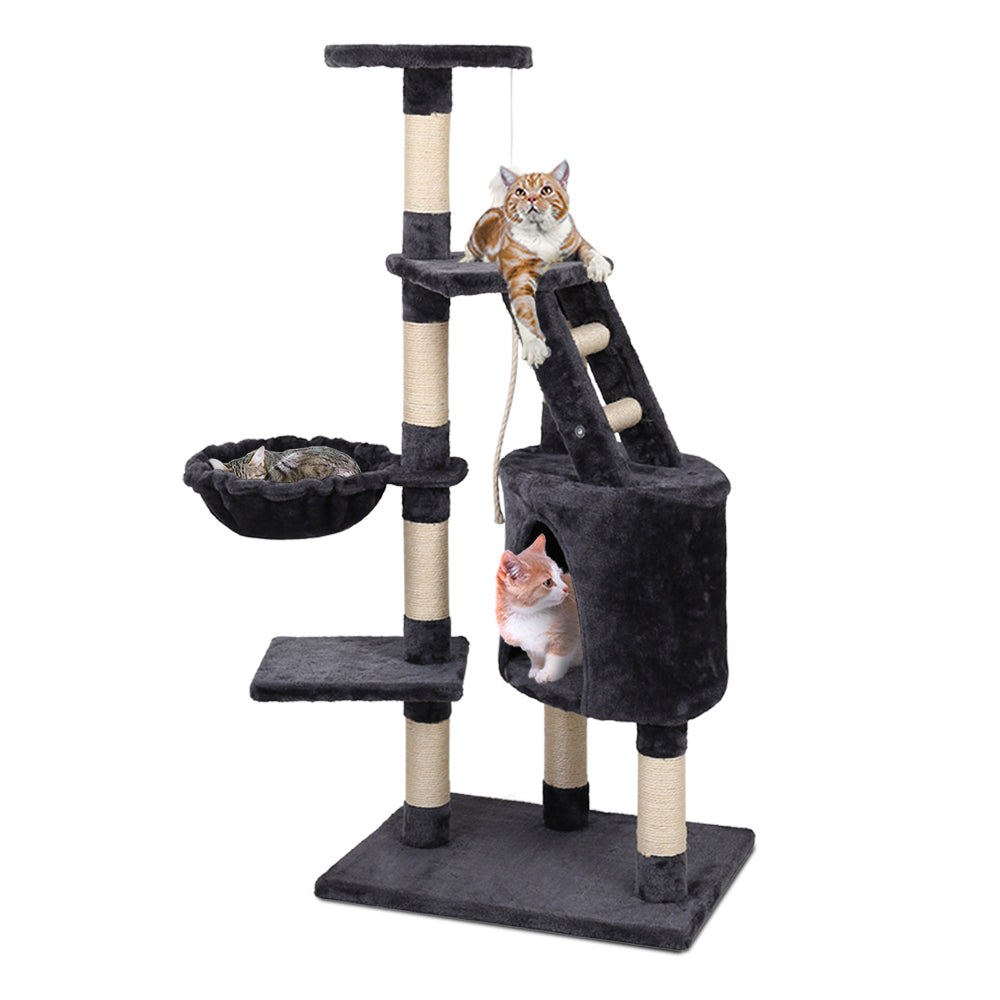 i.Pet Cat Tree 120cm Tower Scratching Post Scratcher Wood Condo House Bed Toys - SILBERSHELL