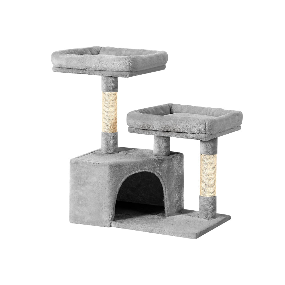 i.Pet Cat Tree 69cm Scratching Post Tower Scratcher Wood Condo House Bed Trees - SILBERSHELL