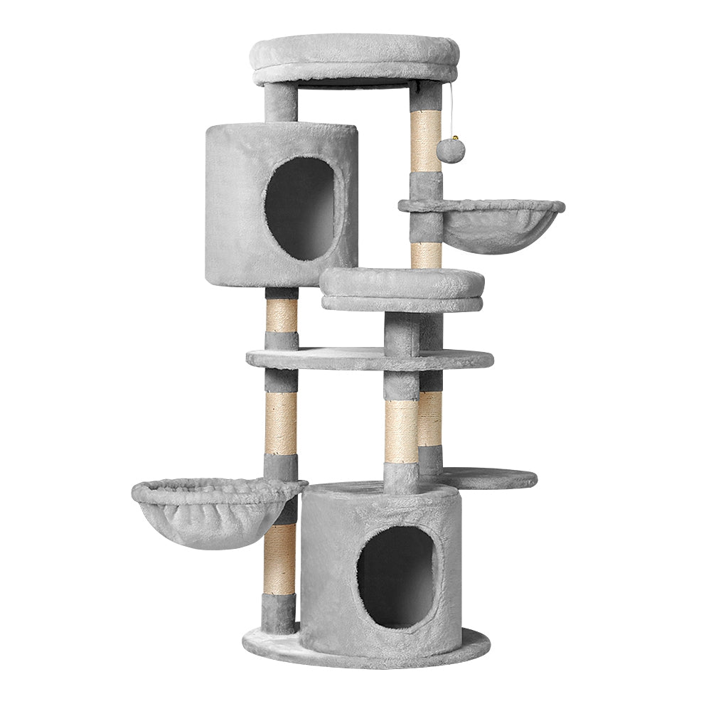 i.Pet Cat Tree 123cm Tower Scratching Post Scratcher Wood Condo House Bed Toys - SILBERSHELL