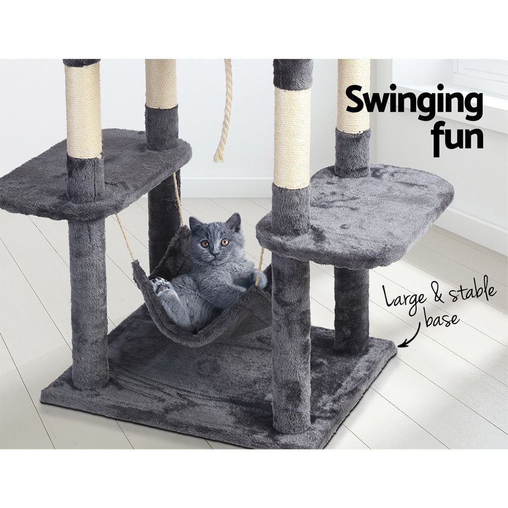 i.Pet Cat Tree 171cm Tower Scratching Post Scratcher Wooden Condo House Bed Toys - SILBERSHELL