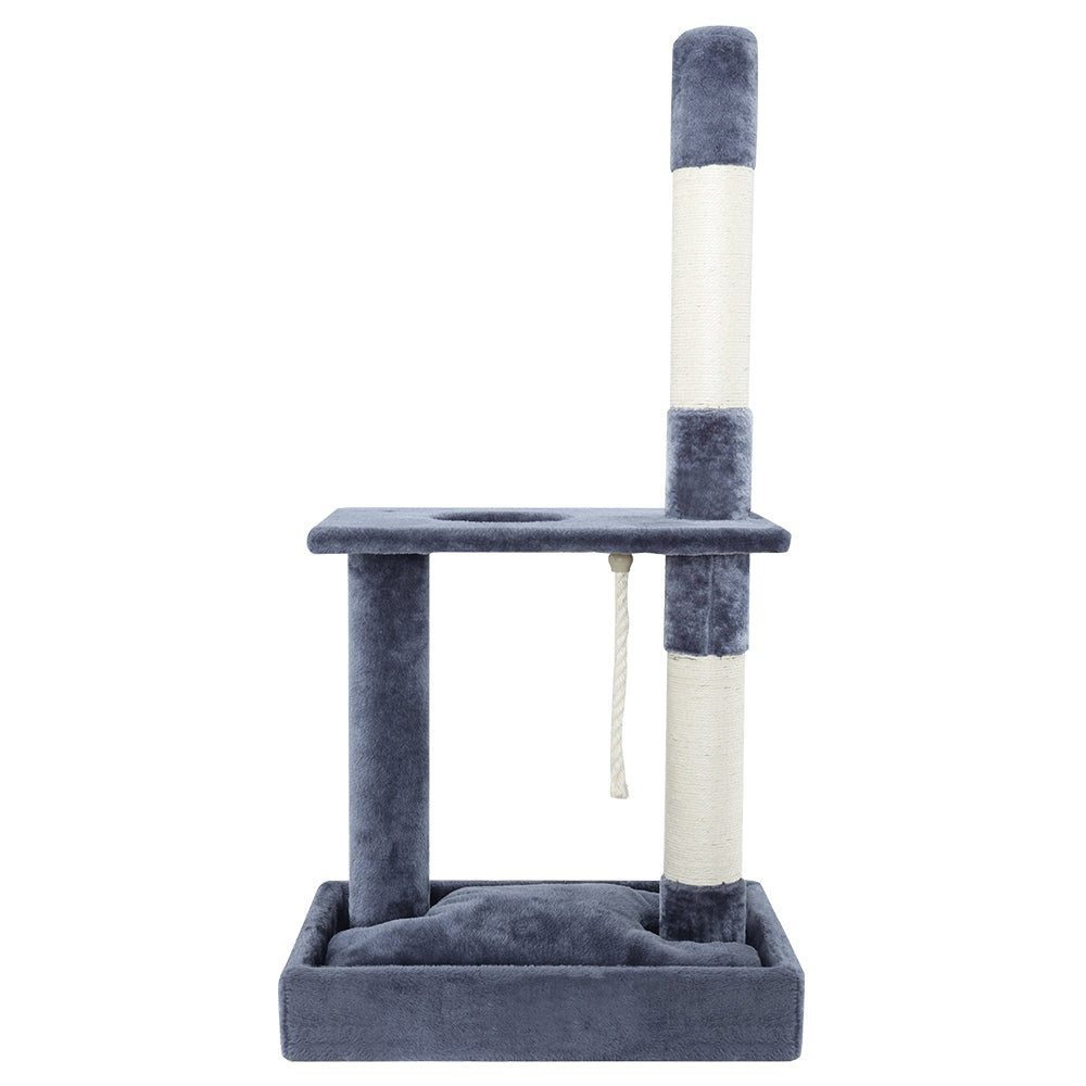 i.Pet Cat Tree 102cm Scratching Post Tower Scratcher Condo House Board Grey - SILBERSHELL