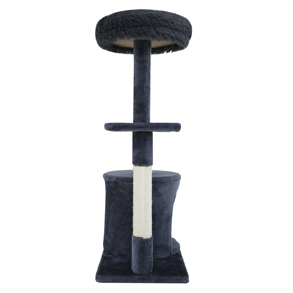 i.Pet Cat Tree 94cm Scratching Post Tower Scratcher Condo House Wood Trees Grey - SILBERSHELL