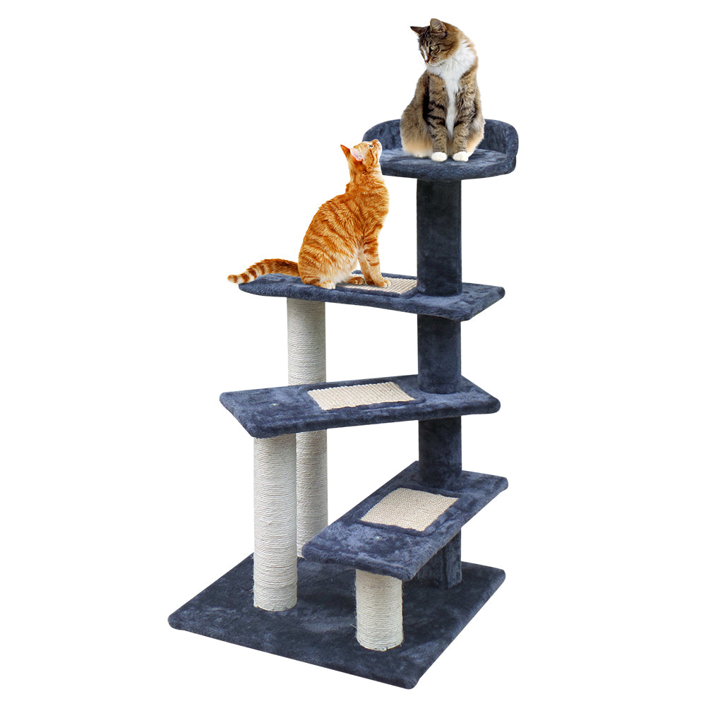 i.Pet Cat Tree 100cm Scratching Post Scratcher Tower Wood Condo House Trees Bed - SILBERSHELL
