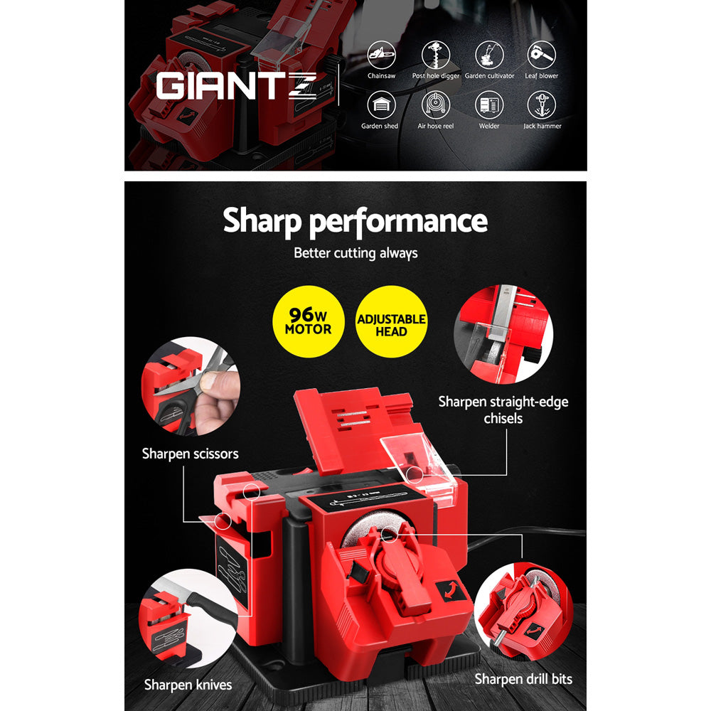 Giantz Tool Sharpener 96W Electric Drill Bit Knife Scissor Chisel Planer Grinder - SILBERSHELL